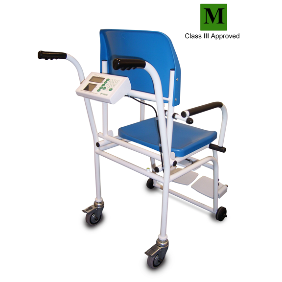 Sit on Chair Scales for elderly and infirm patients.